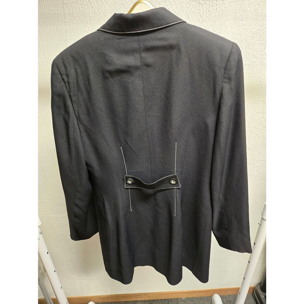 Script Women's Black Tailored Blazer Jacket - Picture 2 of 4